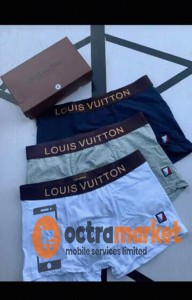 3 Pcs Louis Vuitton All-Signature Men's Underwear